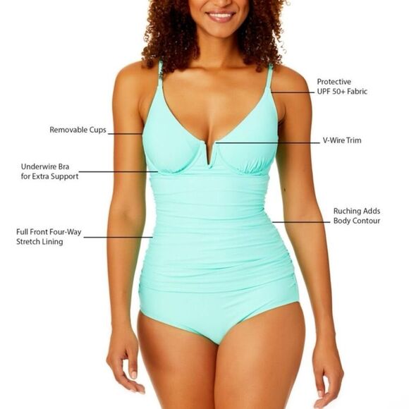 Anne Cole Women’s Tankini Swim Top Size XS - Picture 3 of 4